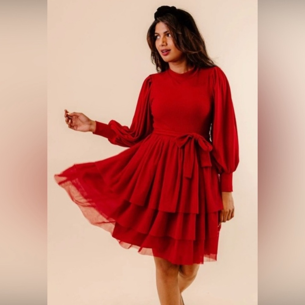 Ivy City Co. Red Cosette Dress